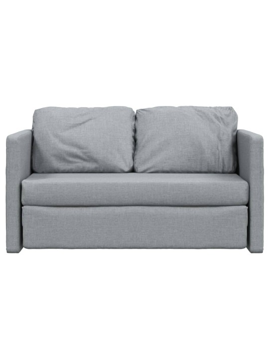 Podlahová rozkládací pohovka 2 v 1 šedá 112x174x55 cm textil