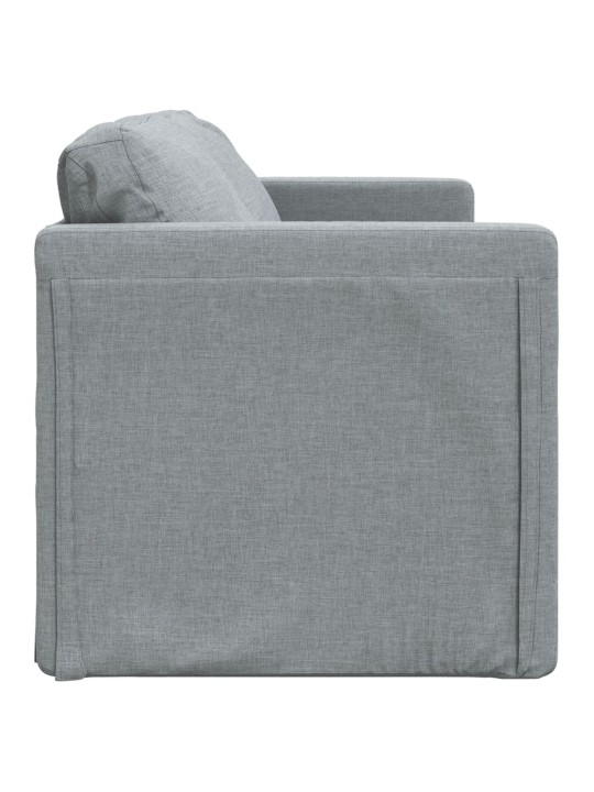 Podlahová rozkládací pohovka 2 v 1 šedá 112x174x55 cm textil