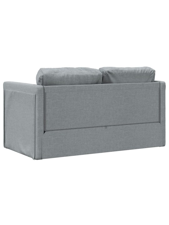 Podlahová rozkládací pohovka 2 v 1 šedá 112x174x55 cm textil