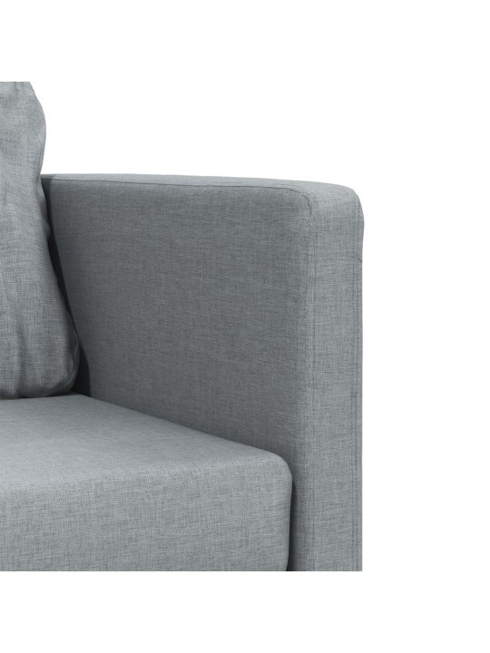 Podlahová rozkládací pohovka 2 v 1 šedá 112x174x55 cm textil