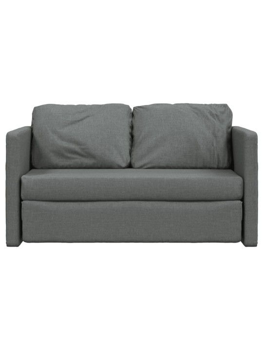 Podlahová rozkládací pohovka 2v1 tmavě šedá 112x174x55cm textil