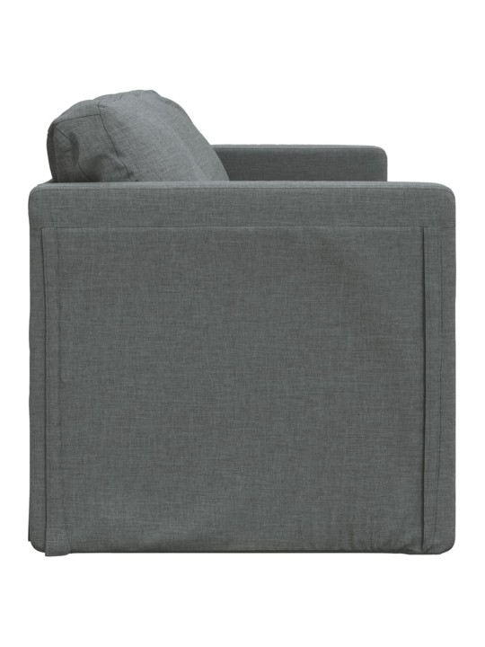 Podlahová rozkládací pohovka 2v1 tmavě šedá 112x174x55cm textil
