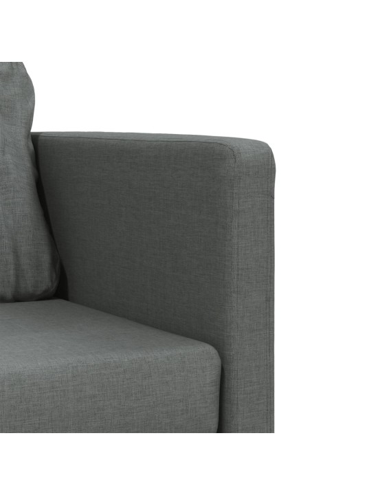 Podlahová rozkládací pohovka 2v1 tmavě šedá 112x174x55cm textil