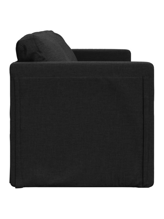 Podlahová rozkládací pohovka 2 v 1 černá 112x174x55 cm textil