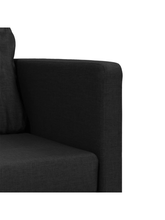Podlahová rozkládací pohovka 2 v 1 černá 112x174x55 cm textil
