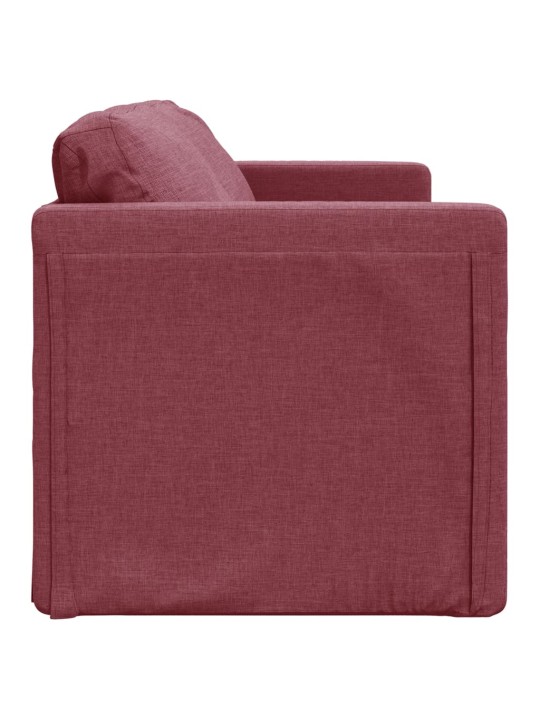 Podlahová rozkládací pohovka 2 v 1 vínová 112x174x55 cm textil