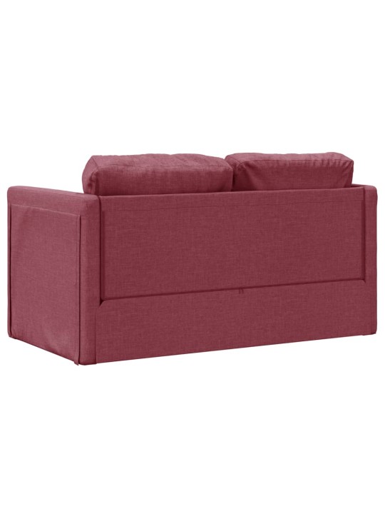 Podlahová rozkládací pohovka 2 v 1 vínová 112x174x55 cm textil