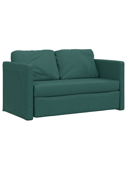 Podlahová rozkládací pohovka 2 v 1 zelená 112x174x55 cm textil