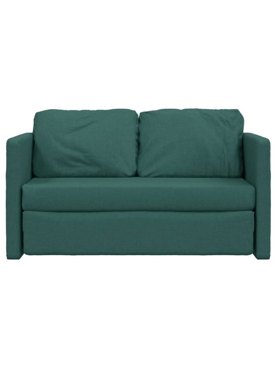 Podlahová rozkládací pohovka 2 v 1 zelená 112x174x55 cm textil