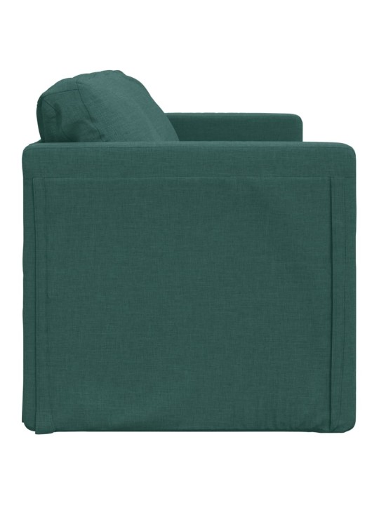 Podlahová rozkládací pohovka 2 v 1 zelená 112x174x55 cm textil