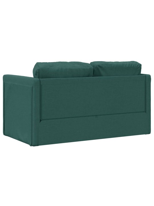 Podlahová rozkládací pohovka 2 v 1 zelená 112x174x55 cm textil