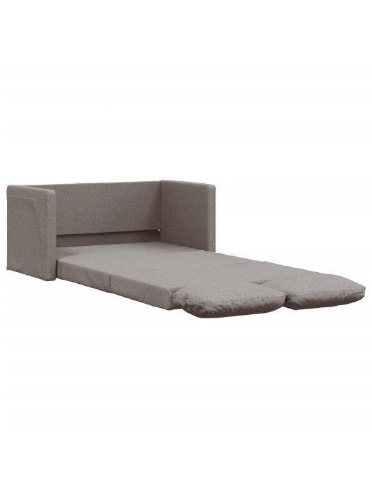 Podlahová rozkládací pohovka 2 v 1 taupe 112x174x55 cm textil