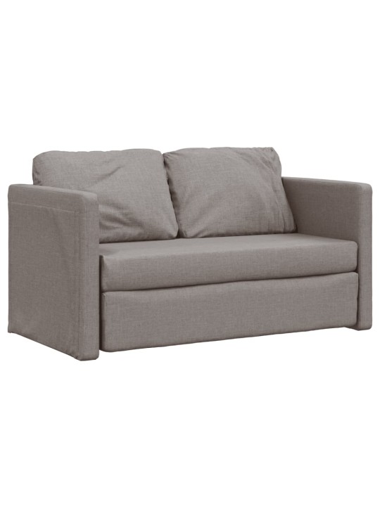 Podlahová rozkládací pohovka 2 v 1 taupe 112x174x55 cm textil