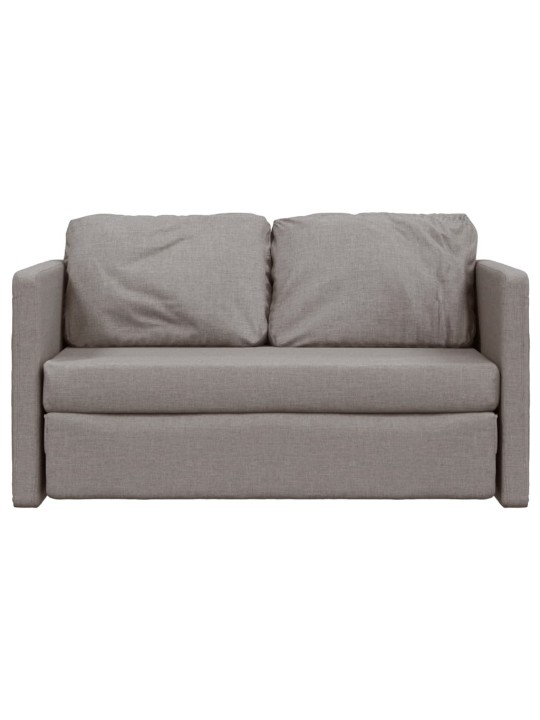 Podlahová rozkládací pohovka 2 v 1 taupe 112x174x55 cm textil