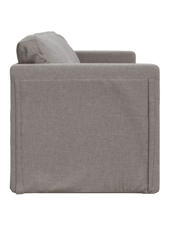 Podlahová rozkládací pohovka 2 v 1 taupe 112x174x55 cm textil