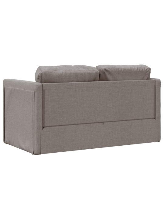 Podlahová rozkládací pohovka 2 v 1 taupe 112x174x55 cm textil