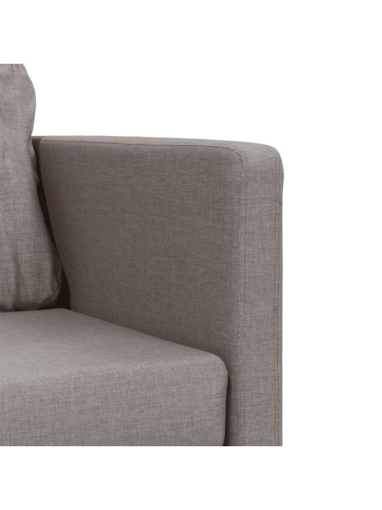 Podlahová rozkládací pohovka 2 v 1 taupe 112x174x55 cm textil