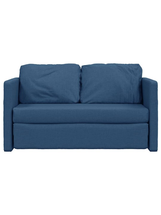 Podlahová rozkládací pohovka 2 v 1 modrá 112x174x55 cm textil