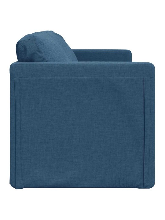 Podlahová rozkládací pohovka 2 v 1 modrá 112x174x55 cm textil