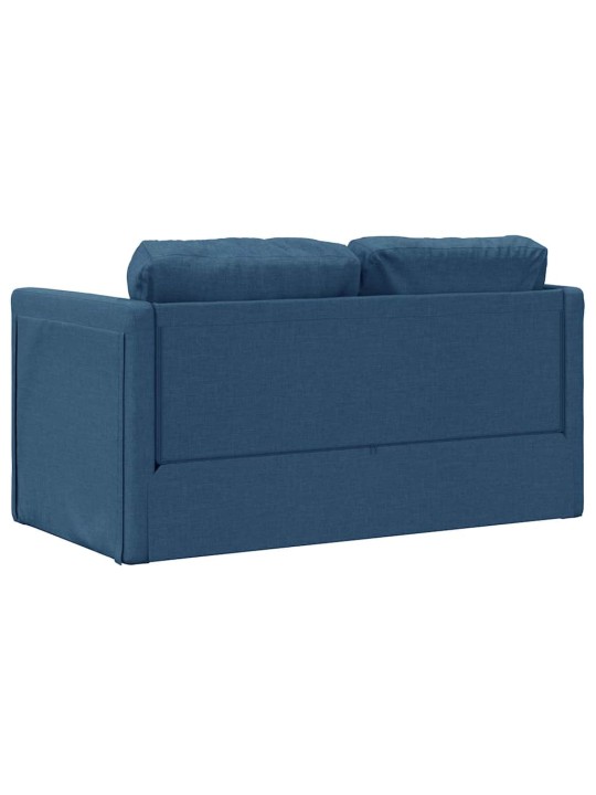 Podlahová rozkládací pohovka 2 v 1 modrá 112x174x55 cm textil