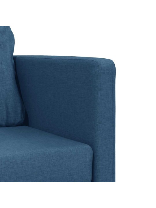 Podlahová rozkládací pohovka 2 v 1 modrá 112x174x55 cm textil