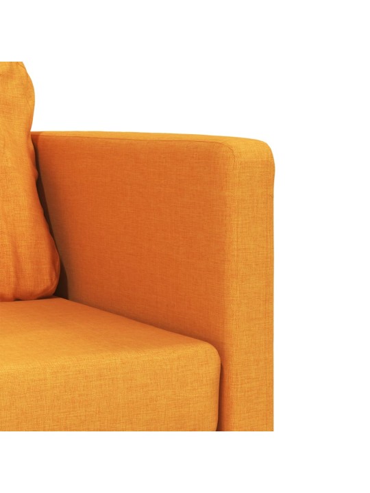 Podlahová rozkládací pohovka 2 v 1 žlutá 112x174x55 cm textil