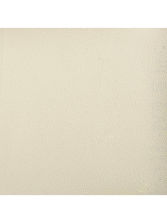 Podlahová rozkládací pohovka 2v1 krémová 112x174x55 cm koženka
