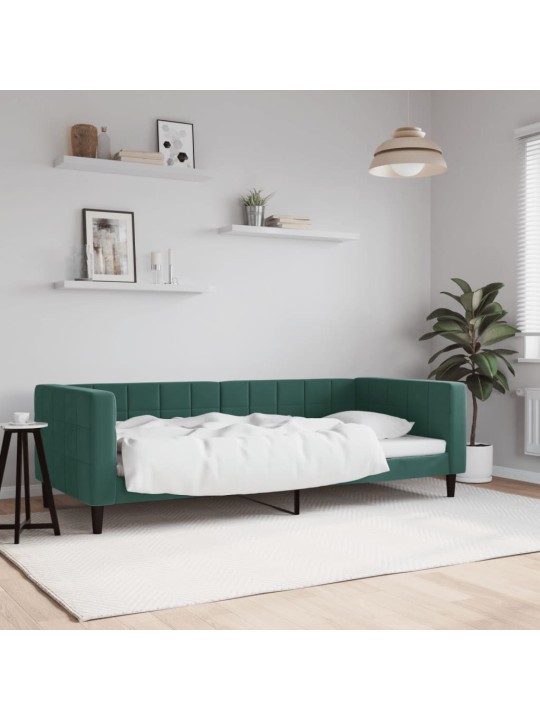 Válenda tmavě zelená 90 x 200 cm samet