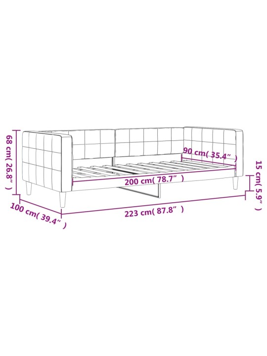 Válenda žlutá 90 x 200 cm samet
