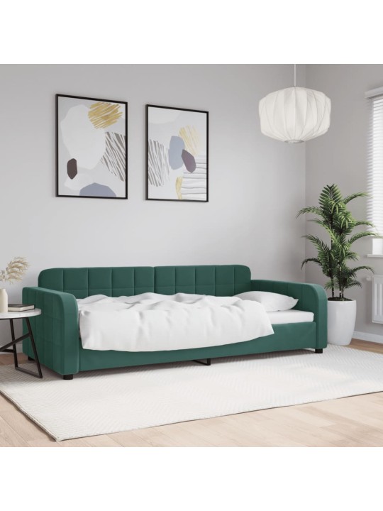 Válenda tmavě zelená 90 x 200 cm samet