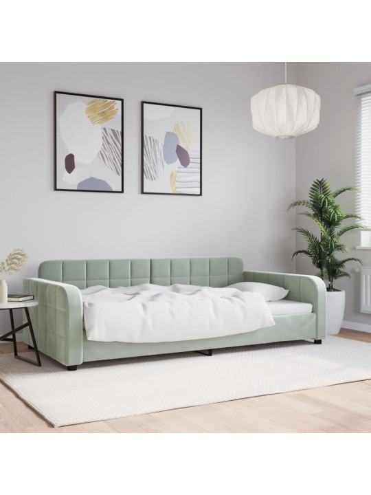 Válenda světle šedá 100 x 200 cm samet