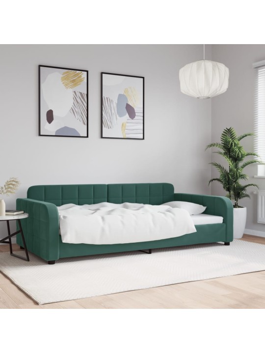 Válenda tmavě zelená 100 x 200 cm samet