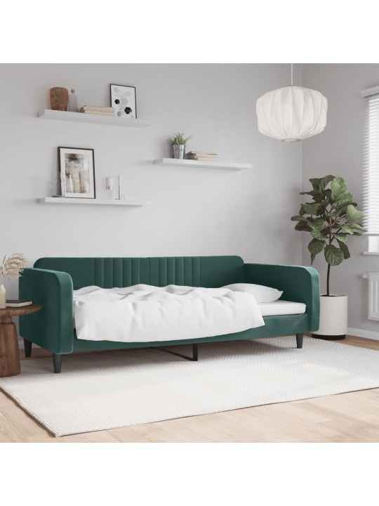 Válenda tmavě zelená 90 x 200 cm samet