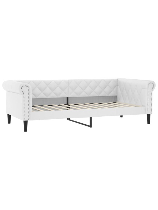 Válenda bílá 90 x 200 cm umělá kůže