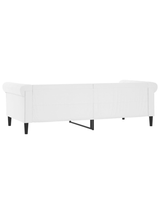 Válenda bílá 90 x 200 cm umělá kůže