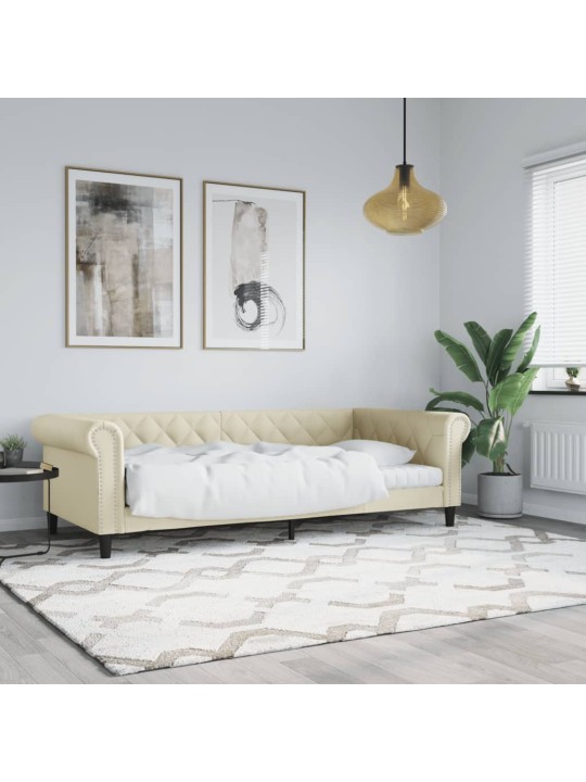 Válenda krémová 90 x 200 cm umělá kůže