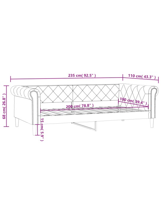 Válenda bílá 100 x 200 cm umělá kůže