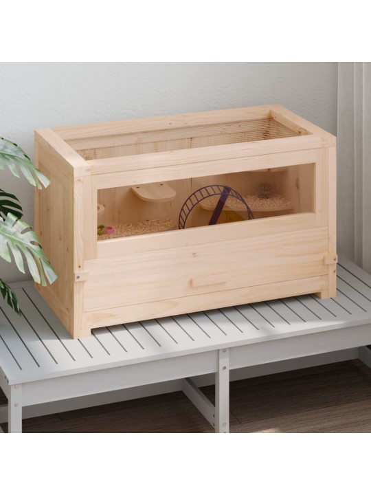 Klec pro křečky 60 x 30 x 35 cm masivní jedlové dřevo
