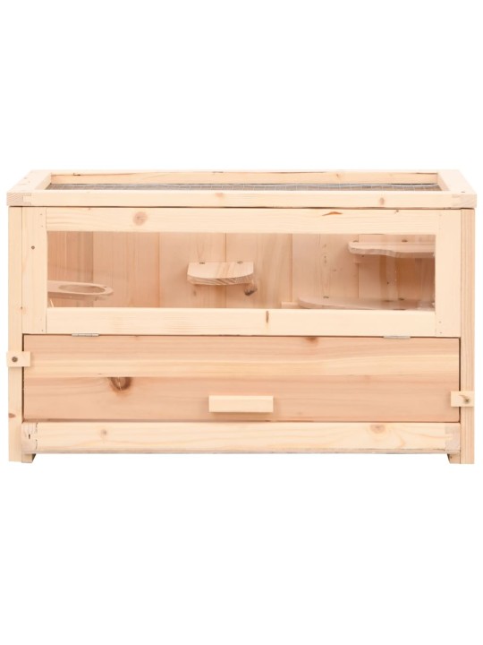 Klec pro křečky 60 x 30 x 35 cm masivní jedlové dřevo