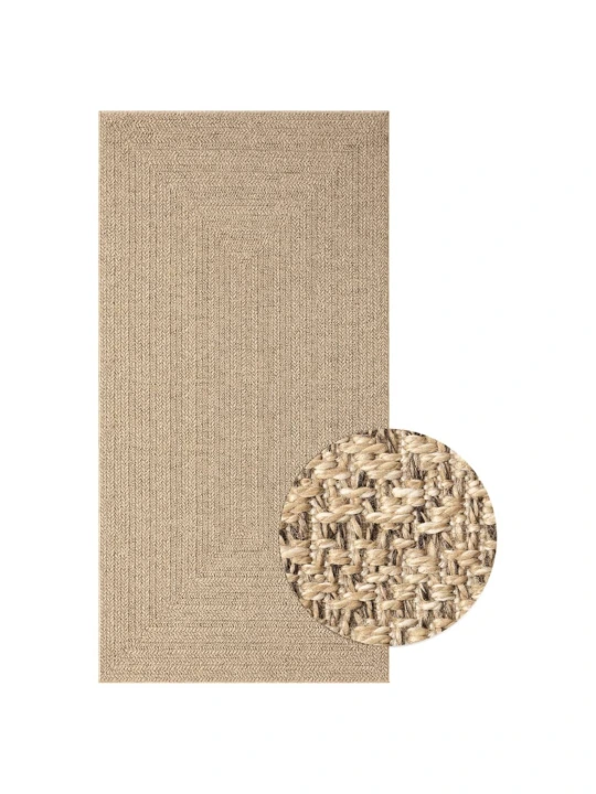 Koberec ZIZUR 80 x 150 cm jutový vzhled interiér i exteriér