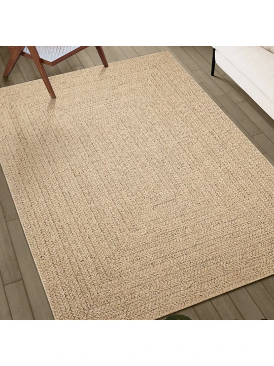 Koberec ZIZUR 80 x 150 cm jutový vzhled interiér i exteriér
