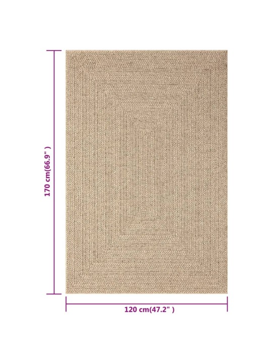 Koberec ZIZUR 120 x 170 cm jutový vzhled interiér i exteriér