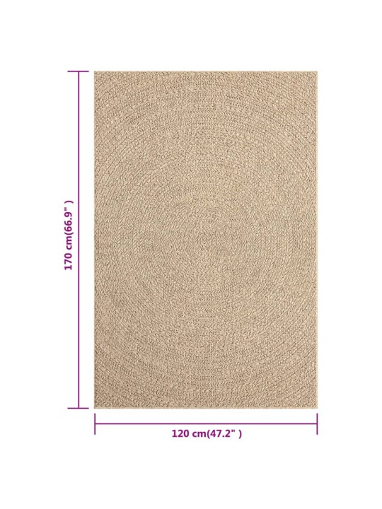 Koberec ZIZUR 120 x 170 cm jutový vzhled interiér i exteriér