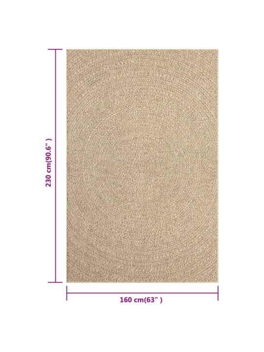 Koberec ZIZUR 160 x 230 cm jutový vzhled interiér i exteriér