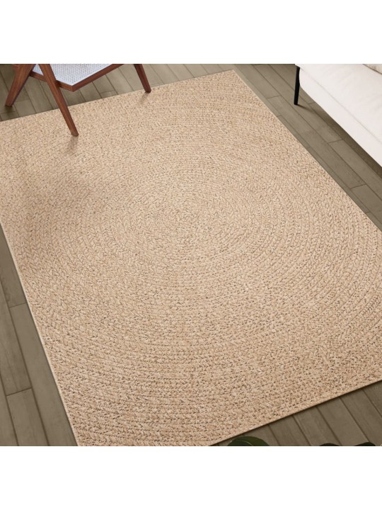 Koberec ZIZUR 200 x 290 cm jutový vzhled interiér i exteriér
