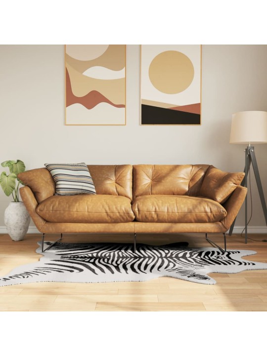 Koberec černý a bílý 120 x 170 cm zebří vzor pratelný