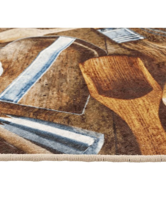 Kuchyňský koberec vícebarevný 60x180 cm pratelný protiskluzový