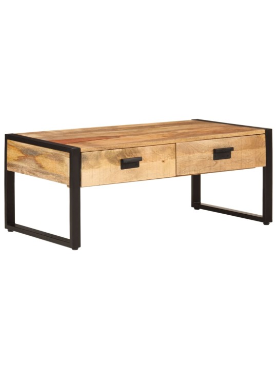 Konferenční stolek 100 x 54 x 40 cm masivní mangovník a železo