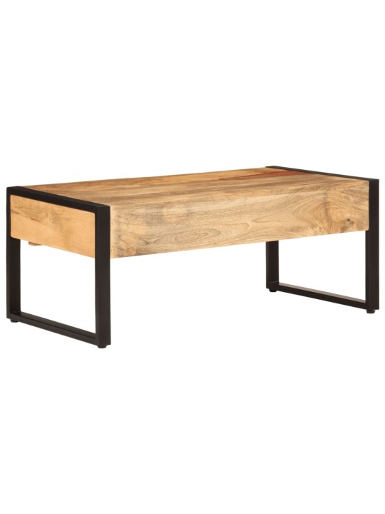 Konferenční stolek 100 x 54 x 40 cm masivní mangovník a železo