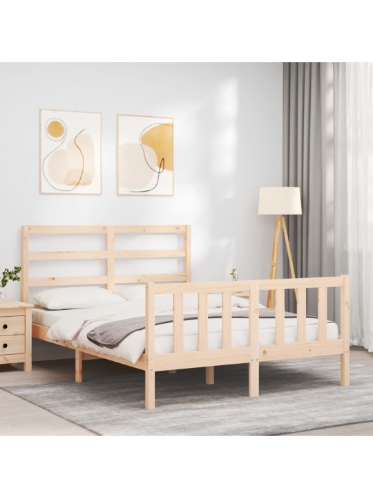 Rám postele s čelem Small Double masivní dřevo